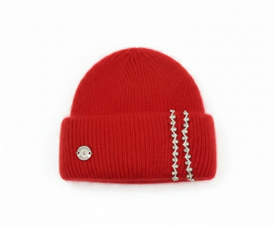 Side Jewel Hat Red