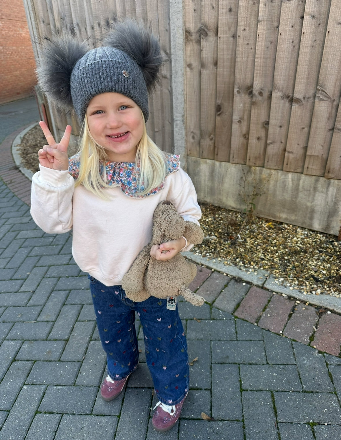 Kids Classic Double Hat Dark Grey